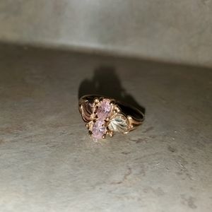 Black hills gold with pink stones